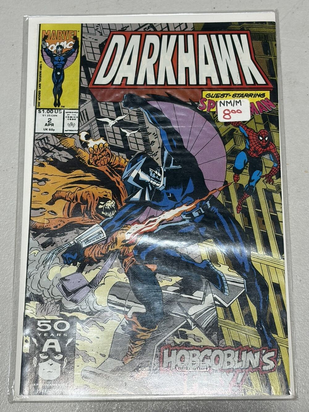 Darkhawk #2 (1991) Marvel Comics 9.0 VF/NM Spider-Man Hobgoblin 1st Print Comic